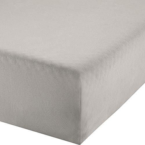 Erwin Müller Boxspringbett-Spannbettlaken Freising Elasthan-Jersey-Stretch - Silber Größe 140x200 cm - 160x220 cm - dehnbar, antipilling, bügelfrei, Rundumgummi