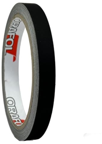 Dekorative Zierstreifen, 10 Meter Länge, Premium-Folie, Mattoptik, Selbstklebend, Vielseitig Einsetzbar (Matt Schwarz, 20mm)