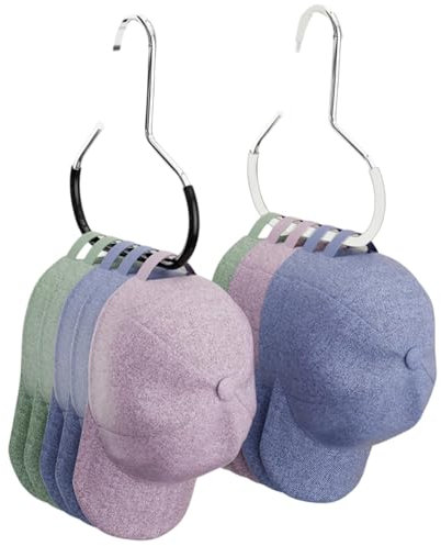 2 Pcs Hat Rack, Hat Storage Organizer for Baseball Caps Storage Over Door Organizer Baseball Cap Holder | Metal Hat Hanger Anti-rust for Closet Storage | Baseball Hat Holder for Scarf, Tie, Towel, Bra