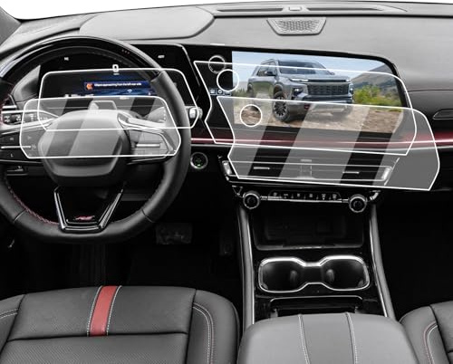 ECOZEN 2027 Chevy Traverse Screen Protector - 4 Pcs Nano Film [17.7-Inch Navigation+11-Inch Dashboard Screen] For 2024-2026 2027 Traverse & 2024-2026 Silverado EV Accessories