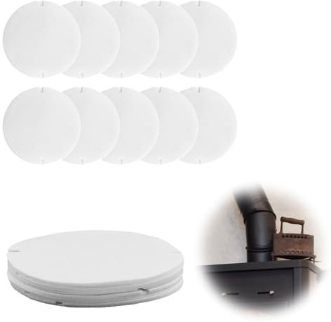 Juego de 10 juntas de sellado para tubo de estufa y estufa de chimenea, resistente al calor, juntas para tubo de horno, aislamiento de tubos de humo (alta temperatura)