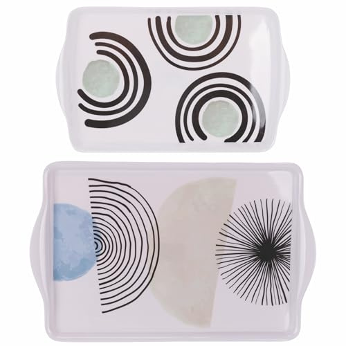 Venice Lido Modern - Juego de 2 bandejas de melamina
