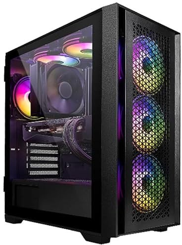Computek Gaming PC Tower | Intel Core i7-3770 3.90GHz | 16GB RAM | GT730 2GB | 256GB SSD+1TB HDD | 500W 80+ PSU | Black 6 Fan RGB Case | WiFi | Windows 11.