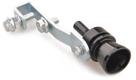 Tubo Escape Silenciador Tubo Escape Coche Punta Tubo Escape Sonido Turbo Altavoz Potenciador Escape Coche Silenciador Universal Silbato En Tubo Escape Válvula Descarga(Black M)