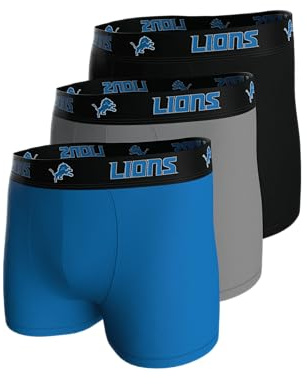 NFL Herren 3pk Boxers Lions Underwear