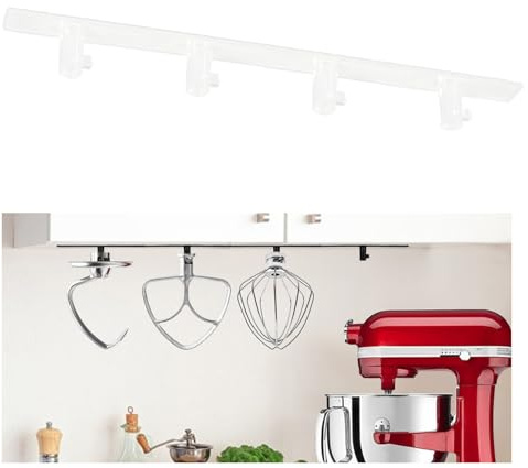 Soporte para accesorios de batidora de pie, gancho de cocina universal para montaje en pared, compatible con accesorios de mezclador Kitchen Aid, ayuda de almacenamiento para KitchenAid y otras