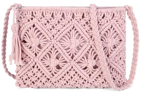 Gladdon Schoudertas vrouwen, schoudertas, crossbody tas, kleine casual handtas, brede jacquard webbing band