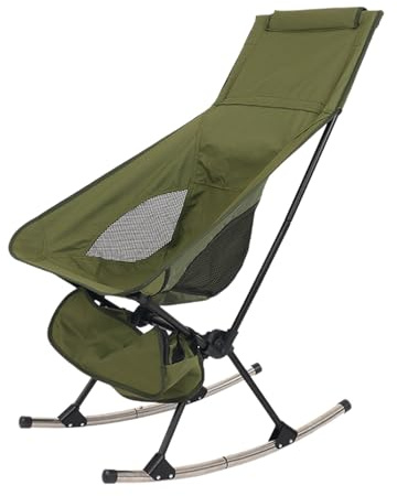 Faltbarer Schaukelstuhl – Picknickwippe mit hoher Rückenlehne, Oxford-Stoff, atmungsaktiv, oszillierender Sitz für Camping im Freien | Reisen, gesellschaftlich faltbar, Camp, Rocker, Strand, Party