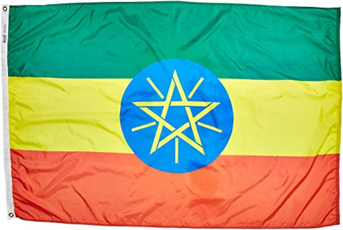 Annin flagmakers 192546 Nylon solarguard nyl-glo Äthiopien Flagge, 4 X 6 