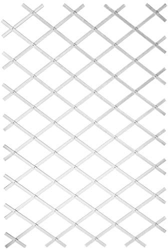 Nature Palissade Clôture Trellis de Jardin Extensible 50 x 150 cm PVC Blanc