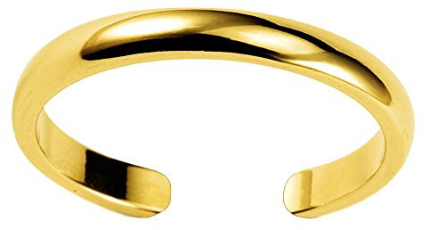 Zehenring Gelbgold glänzend verstellbar 3 mm