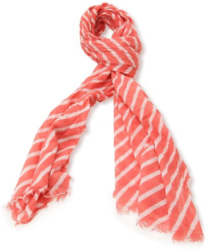 VERO MODA Damen Schal Hilde - Weiß - Blanc (Snow White/Spiced Coral Comb) - One size (Herstellergröße: Taille unique)