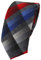 TigerTie Schmale Designer Krawatte rot blau anthrazit silber grau kariert