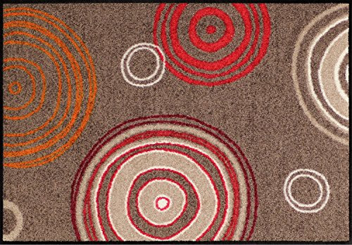 Erwin Müller Fußmatte Kaiserslautern, Schmutzfangmatte, Fußabtreter braun/rot Größe 40x60 cm - robust, langlebig, pflegeleicht (weitere Farben,Größen)