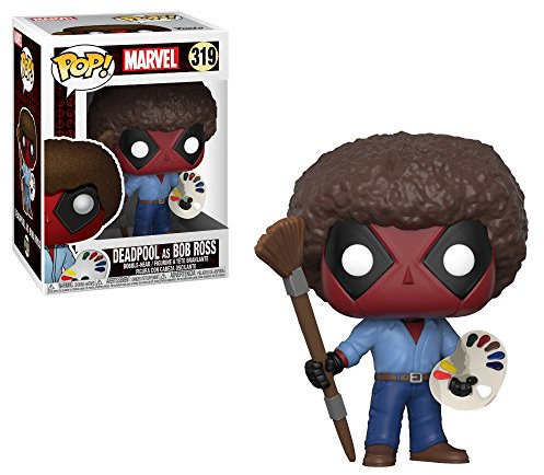 Funko Deadpool Bob Ross Playtime 70s With Afro Pop! Bobble Figure - Deadpool + Bob Ross - Vinyl-Sammelfigur - Geschenkidee - Offizielle Handelswaren - Spielzeug Für Kinder und Erwachsene