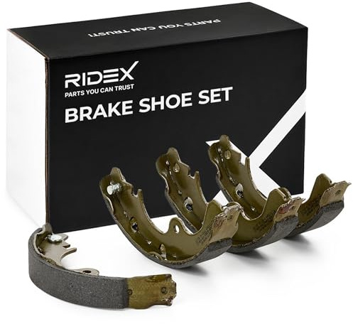 RIDEX Bremsbacken Satz für Trommelbremse Hinten ohne Hebel Kompatibel mit TOYOTA STARLET EP91 70B0185