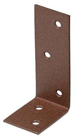 Alberts 300920 DURAVIS® Balkenwinkel | ungleichschenklig | rostbraun duplexbeschichtet | Größe 40 x 80 x 30 mm