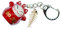 Miniblings Glückskatze + Fisch Schlüsselanhänger Glück Katze Winkekatze - Handmade Modeschmuck I I Anhänger Schlüsselring Schlüsselband Keyring