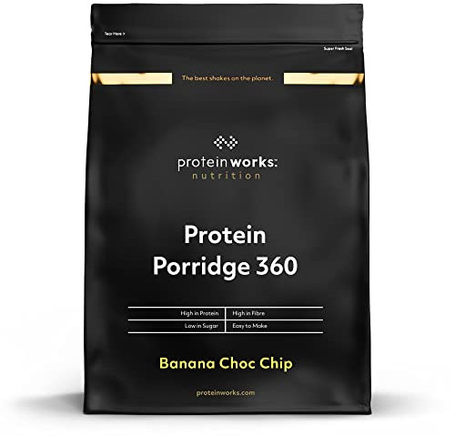 Protein Works - Protein Porridge 360, High Protein, Low Sugar Breakfast, Added Vitamins & Minerals, Low GI Wholegrain Oats, High Fibre, Banana Choc Chip, 26 Servings, 2kg