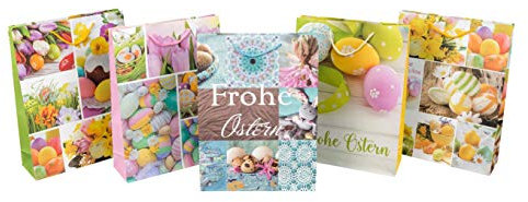 Idena 031448 - Geschenktasche Frohe Ostern, Größe 35x25x8cm, Geschenk, Geschenktüte, Osterfest