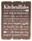 levandeo Wandbild Kitchen Rules 28x21cm Holz Braun Shabby Chic Vintage Sayings Sprüche Küche Deko Schild