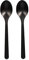 Haval Löffel, Bio-PP 18,5 cm schwarz extra stabil 96437 Mehrweglöffel wiederverwendbar, 50 Stück