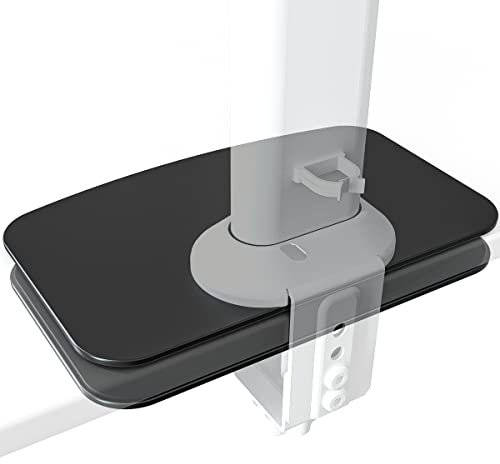 Hemudu Placa de Refuerzo de Montaje en Monitor para Mesa Delgada, Vidrio y Otros Paneles Frágiles, Placa de Soporte de Acero se Adapta a la Mayoría de Soportes de Monitor C Instalación de Abrazadera