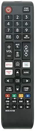 AULCMEET BN59-01315B Télécommande de Remplacement Compatible avec Samsung OLED TV GQ55Q60T UE55TU7125 UE65TU7125 UE55RU7100W UE49RU7300K UE49RU7300W UE49RU7302K UE55RU7102K UE55RU7105K UE55RU7170S