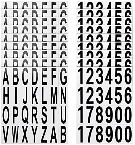 Grevosea10 Blätter Briefkasten Zahlen Buchstaben Aufkleber Zahlen Aufkleber Selbstklebend Numbers Wetterfest Klebebuchstaben Hausnummer Aufkleber für Postkasten Schilder Autos Heim Adress-2.5X5cm