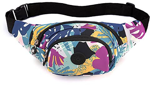 Long Keeper Bauchtasche Damen Herren Stylisch Multifunktionale Bauchtasche Gürteltasche Groß Verstellbare Träger Hüfttasche Fanny Pack für Outdoor Reise Sport Dschungel Graffiti