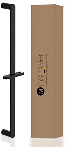 instmaier Premium Duschstange S1 schwarz | 70 cm | Brausestange, Duschkopfhalterung und Befestigung sind aus massivem Metall | hochwertige Pulverbeschichtung