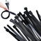 ATETEO Black Cable Ties, 550mm x 9mm, Pack of 100, Premium Nylon Zip Ties, Multi-Purpose Plastic Tie Wraps, Secure Self-Locking Mechanism, for Home, Garden, Office and DIY