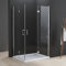 Boromal Duschkabine Eckeinstieg 120x90cm Falttür Duschabtrennung 6mm NANO Beschichtung ESG Glas 180º Falttüren Dusche Duschwand Höhe 195 cm