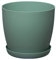 Home Garden Ornaments Plant Pots Indoor, Indoor Plant Pot - Decorative Flower Pots with Mat Surface and Plant Pot Saucer (Diameter: 25cm, Colour: Green)