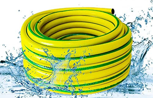 Berry Garden Hose Pipe | 15Mx 1/2 Inch, Yellow Multipurpose Watering Hose | Kink Resistant Radial Braided Reinforced Hose for Water Delivery and Gardening