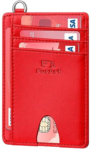FurArt Schlank Kreditkartenetui,RFID-Blockierung Portemonnaie, Minimalistisch Kreditkarten Kartenetui für Herren und Damen