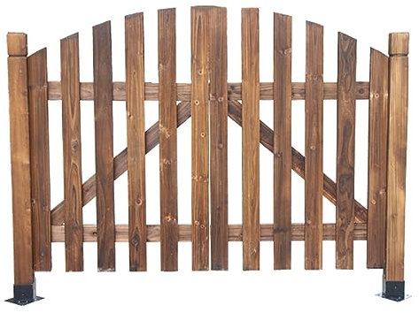 XLIHAWY Gartentore Für Den Außenbereich, Verkohlte Vintage-Holz-Türen, Anti-Aging Holzzaun-Trennwandtür Für Terrassen Terrasse, Anpassbare Größe (Farbe : Natural, Größe : 47.24in x 47.24in)