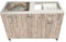 MABEL Mueble de cocina con acabado de madera con 3 puertas y 1 cajón con orificio para placa de cocina, 2 fuegos y fregadero de cocina, mueble de cocina de madera ennoblecida fácil de montar – L 120 x