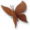 Crispe home & garden Kleiner Dekorativer Schmetterling zum Anschrauben – Metall Rostoptik für Garten & Balkon – Wetterfeste Gartendeko 14,5 x 13 cm – Vintage Design für Zäune & Wände
