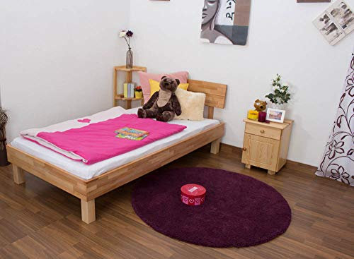 Jugendbett Wooden Nature 01 Kernbuche massiv geölt - Liegefläche 100 x 200 cm (B x L)