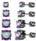 ZOCOYUU Ohrstecker aus Titan mit Schraubverschluss aus chirurgischem Edelstahl für Damen und Herren, Regenbogenfarben, 5A Zirkonia, doppelseitige Ohrringe, Piercing, Schlafstecker, Schmuck, 3–6 mm,