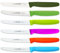 Giesser Messer 6er Set bunt Tomatenmesser Brötchenmesser Allzweckmesser 11cm Wellenschliff 3mm - olive hellgrün limette pink orange hellblau