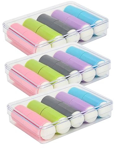 Beatifufu Nail Art Sponge Heads Replacement 30pcs Round Soft Nail Sponges for Manicure Pen Tips and Glitter Dotting