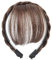 COSSIKA Pony-Kopfbedeckung, natürlicher falscher Pony, Haarteil, Stirnband, zarter Pony, Air Bangs für den Alltag, Mädchen, synthetisches Haarband, Pony
