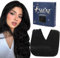 Fshine Haarverlängerung Echthaar Extensions Tressen Echthaar 60cm 100g Pechschwarz Tressen Extensions Echthaar Tressen Haartressen Echthaar zum Einnähen Farbe 1