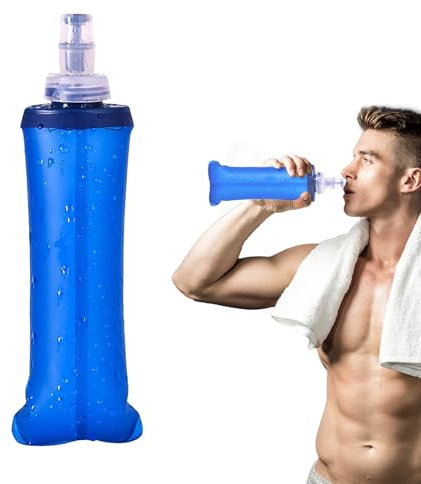 VIKSAUN Gourde Souple, Pliable Flasque Running Bouteille d'eau Souple, Poche Hydratation Réservoir d'eau Flacon pour Sport Utilisation en Extérieur pour Randonnée Marathon Sac à Dos Sports