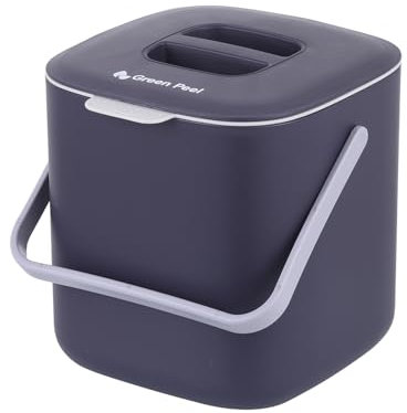 Composteur Cuisine - 3L Poubelle tri sélectif, Poubelle Compost hermétique, composteur pour déchets Alimentaires, Sceau Petite Poubelle déchets organiques, Lave-Vaisselle Couleur Bleu foncé