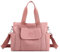 SODOLLEE Sac à Main Femme Grand Sac à Bandoulière Loisir Sac Fourre Tout Filles Léger Sac Cabas Imperméable Nylon Sac Porté Épaule Femmes pour Shopping Voyage École Travail Rose