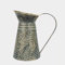 Antique Gold Metal Jug 24cm Flower Vase Embossed Leaf Verdigris Effect Home Garden Tabletop Decor