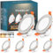 YindaLux LED Einbaustrahler 230V Ultra Flach 5W IP44 LED Spots Dimmbar 68mm lochmaß Deckenspots 550LM Einbauleuchten Warmweiß Neutralweiß Kaltweiß Einbauspots für Bad Wohnzimmer, Nickel 6er Set